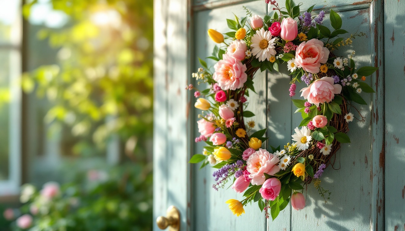 Transform your home with a unique spring wreath: crafting a wire masterpiece