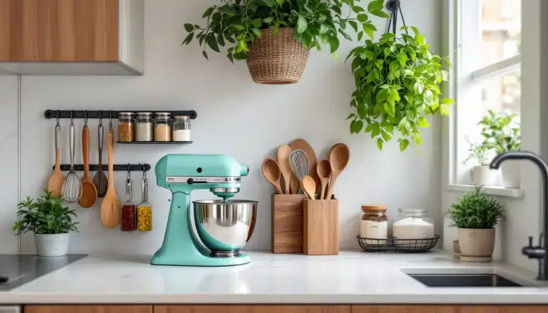 discover practical storage solutions for your compact kitchen after acquiring a stand mixer! in this guide, i share six clever ideas to maximize space while keeping your kitchen organized and functional.