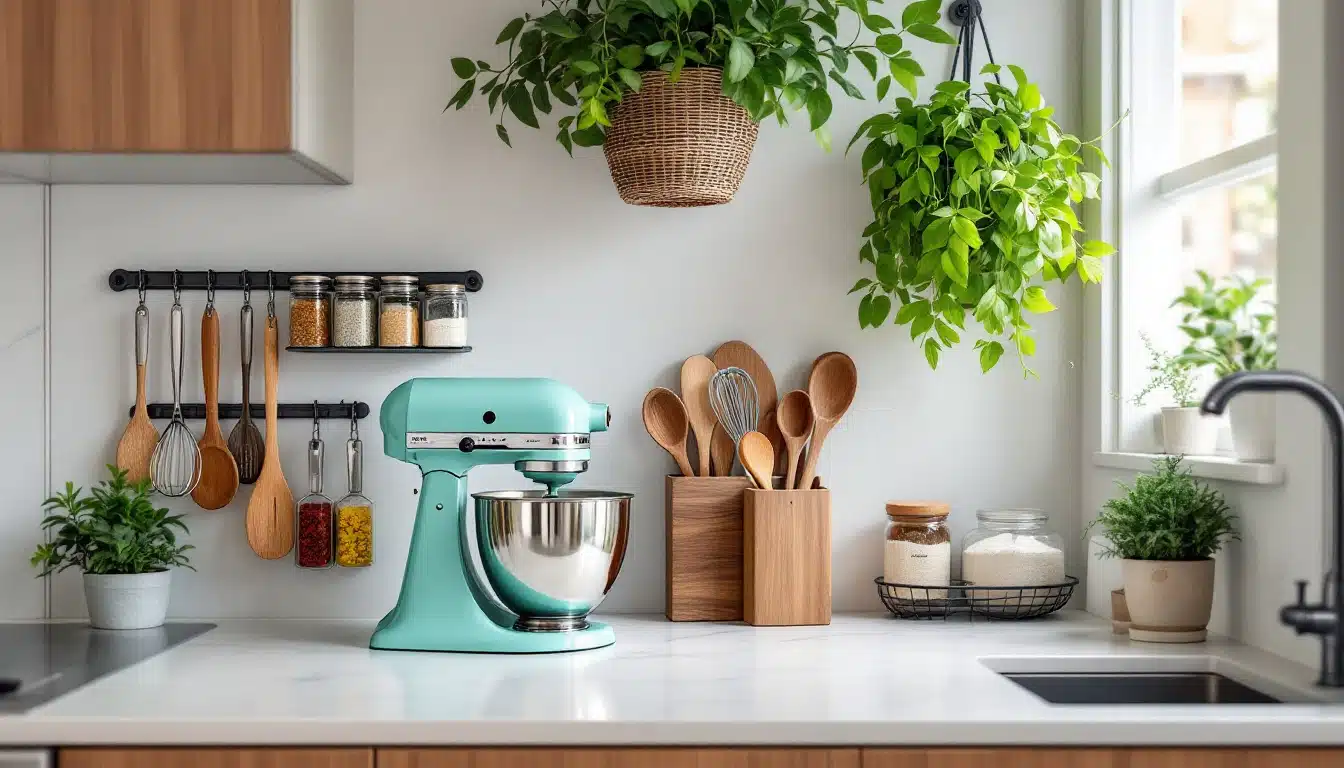 discover practical storage solutions for your compact kitchen after acquiring a stand mixer! in this guide, i share six clever ideas to maximize space while keeping your kitchen organized and functional.