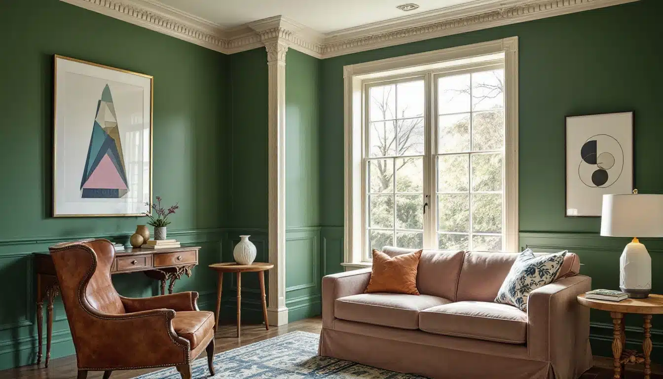 Discover the perfect blend of heritage and modernity with this timeless Benjamin Moore green paint color