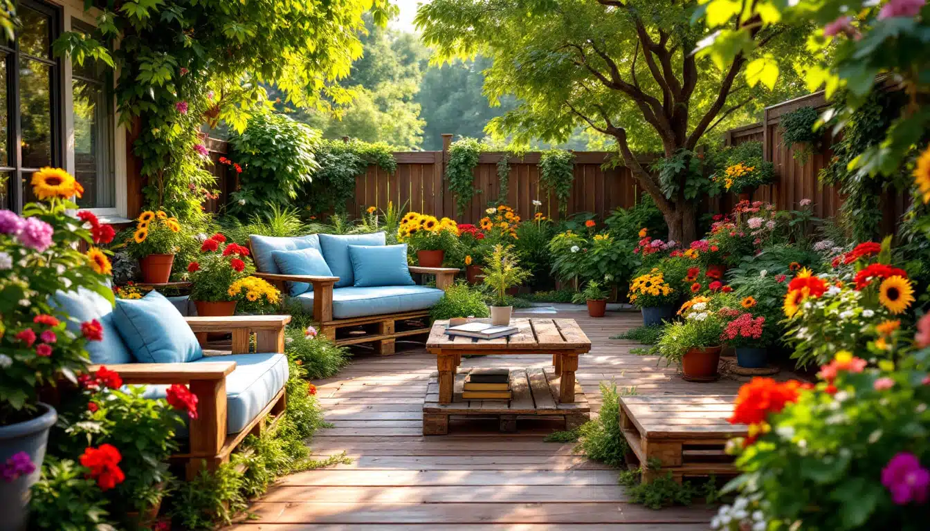 Get your garden ready for summer with a DIY decking made from used pallets