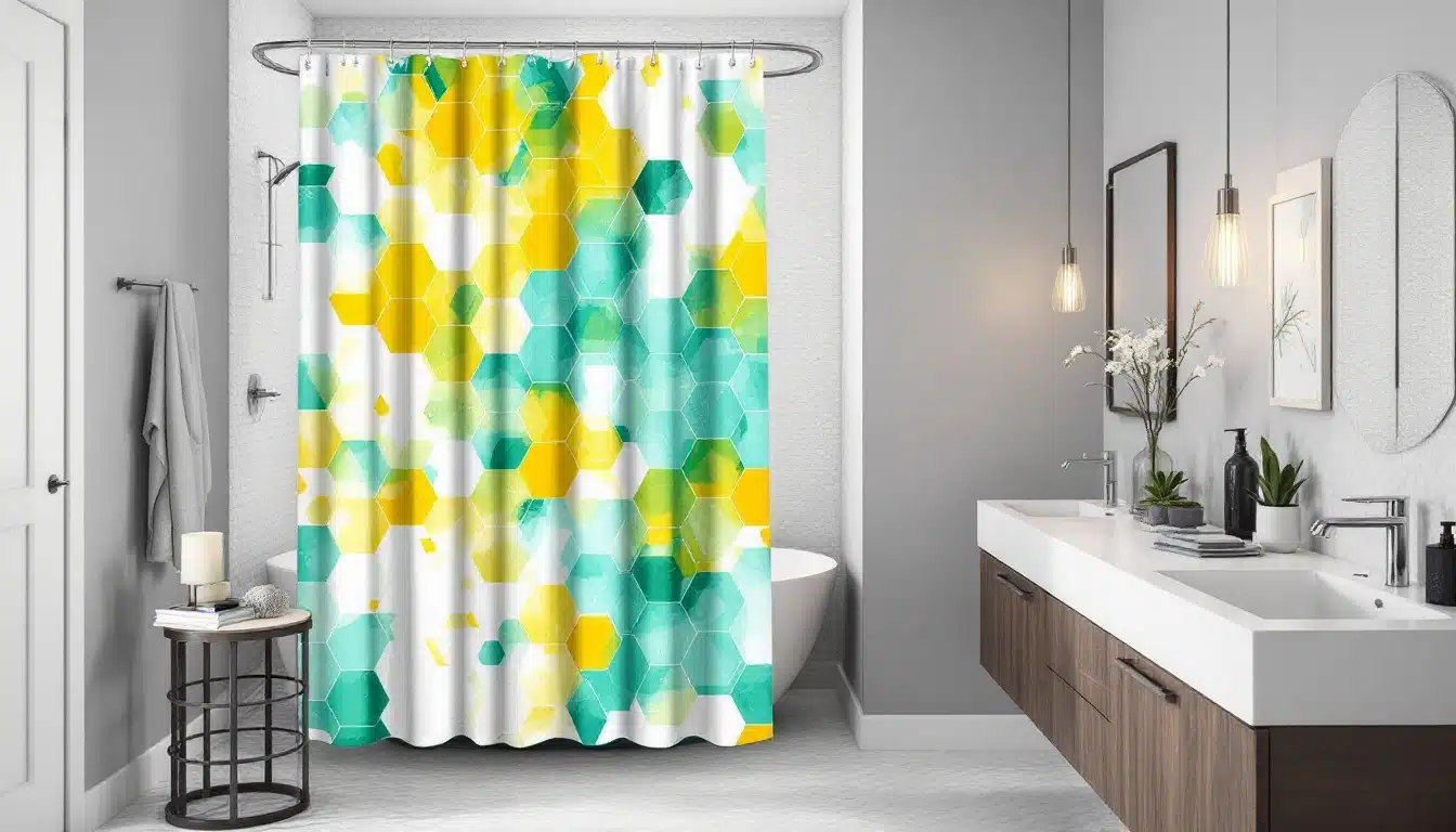 Surprise! This trendy shower curtain style is the latest must-have accessory for your bathroom